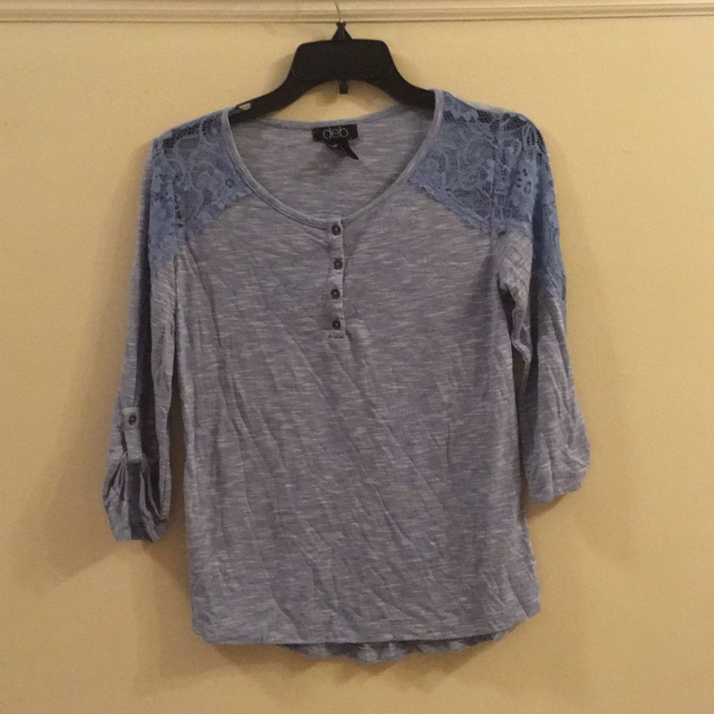 Blue Marled Quarter Sleeve